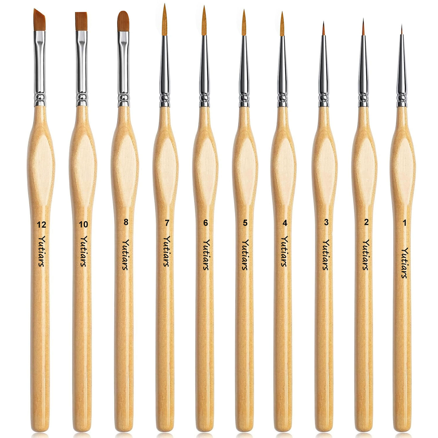 Miniature Painting Set - Conjunto de 10 Pincéis de Precisão