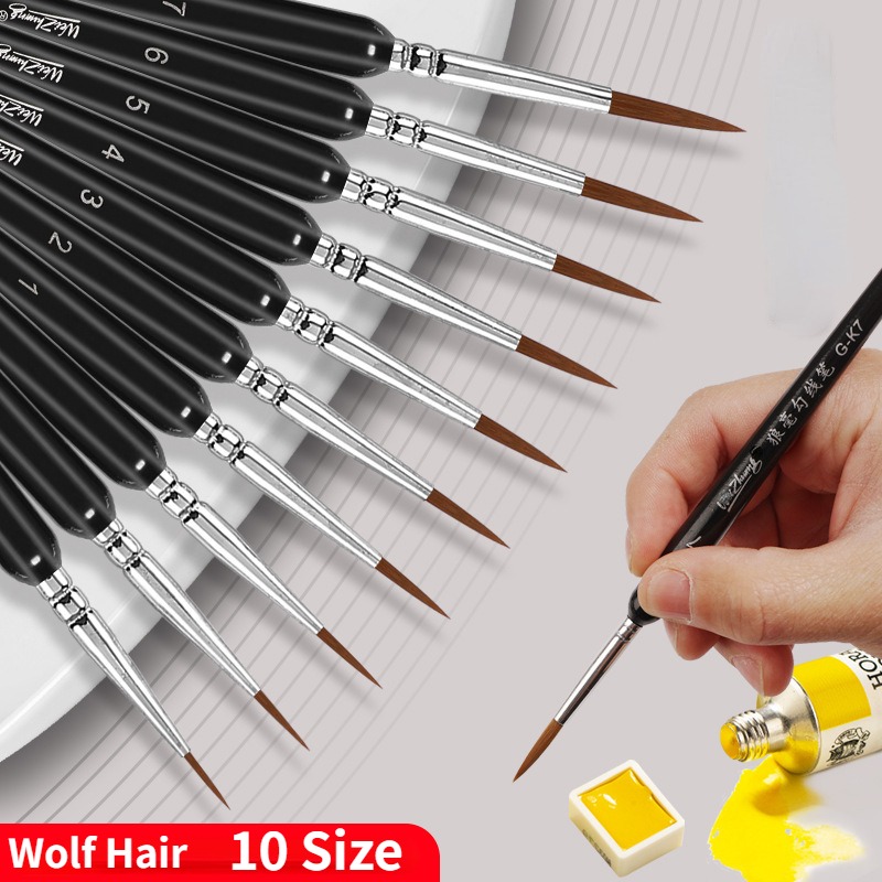 Miniature Painting Set - Conjunto de pincéis de pintura detalhada,