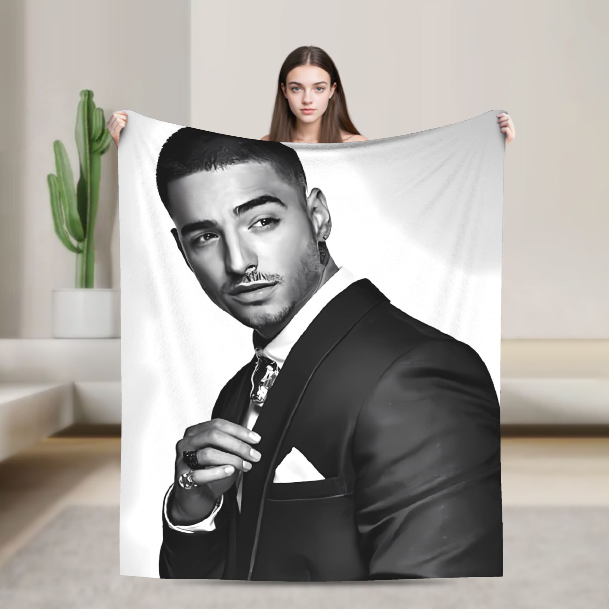 Board Game Halma - Cobertor macio acampamento maluma rapper impresso