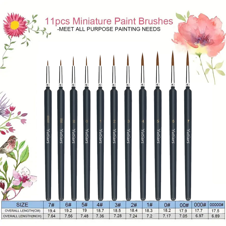 Conjunto de pincéis em miniatu - Miniature Painting Set avaliação e preço