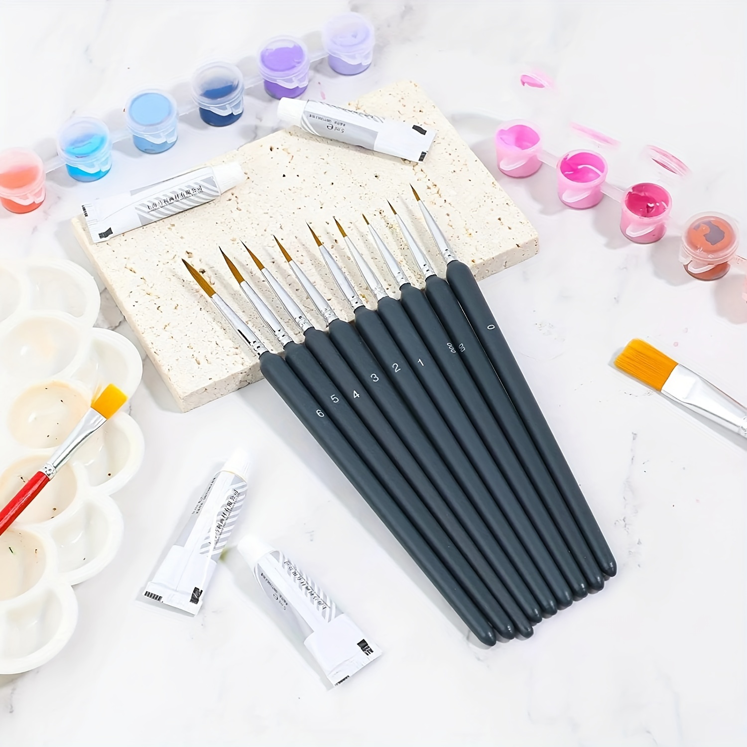 Conjunto de pincéis em miniatu - Miniature Painting Set avaliação e preço