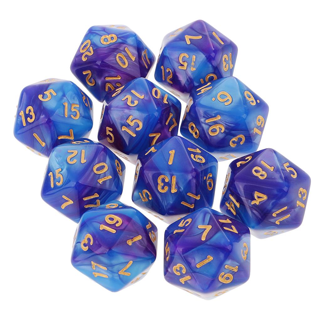 10 pçs dados poliédricos de 20 - Board Game Digital avaliação e preço