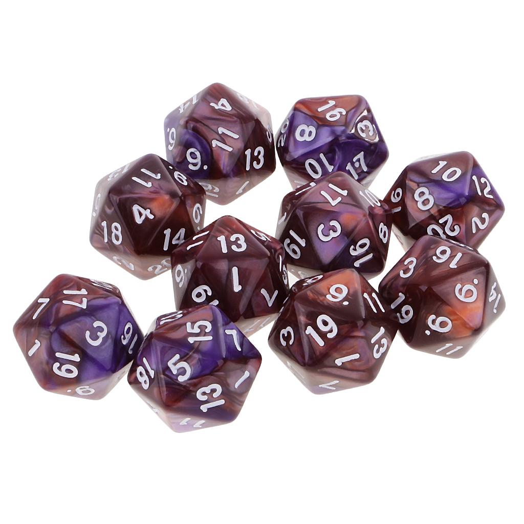 10 pçs dados poliédricos de 20 - Board Game Digital avaliação e preço